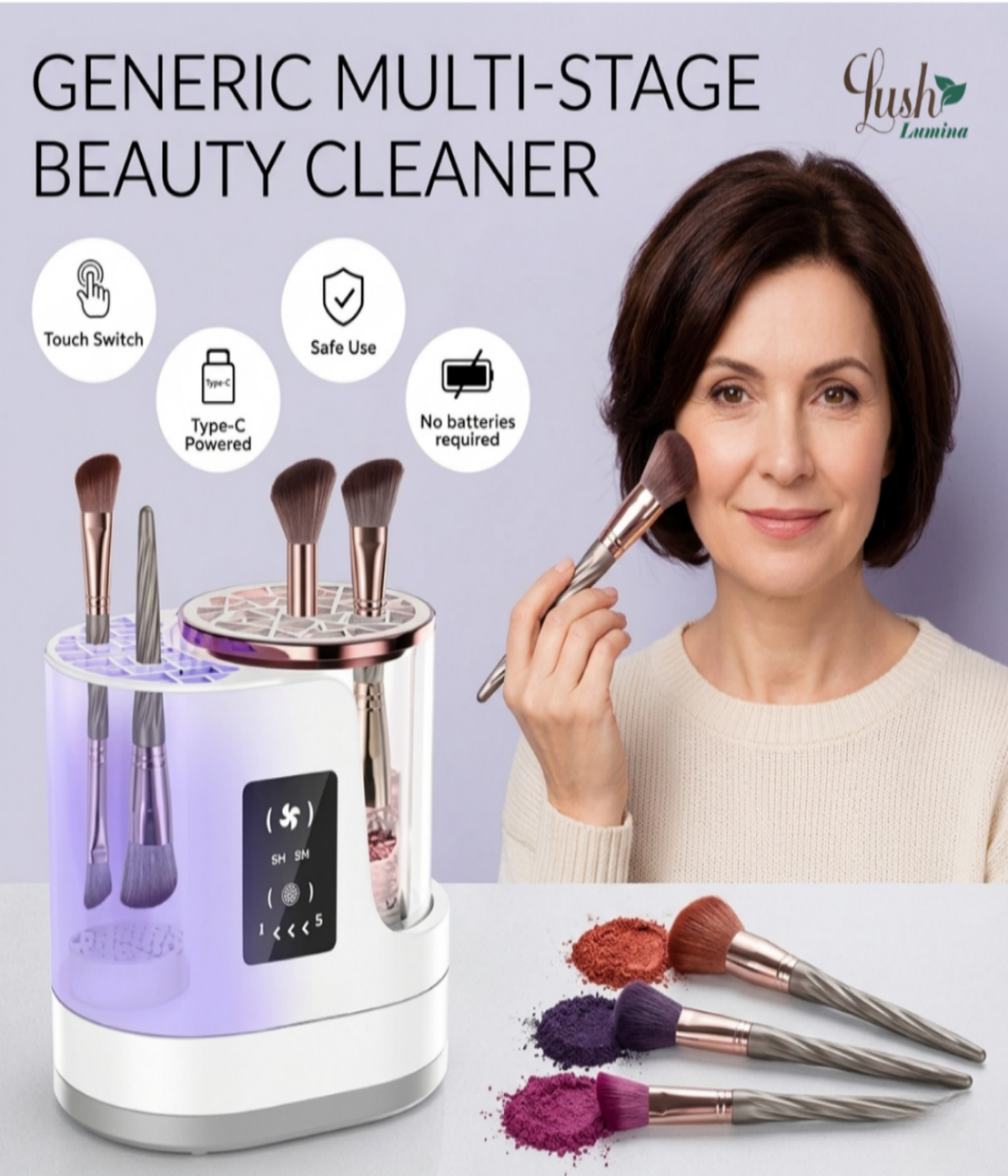 Lush Lumina Electric Makeup Brush Cleaner Dryer